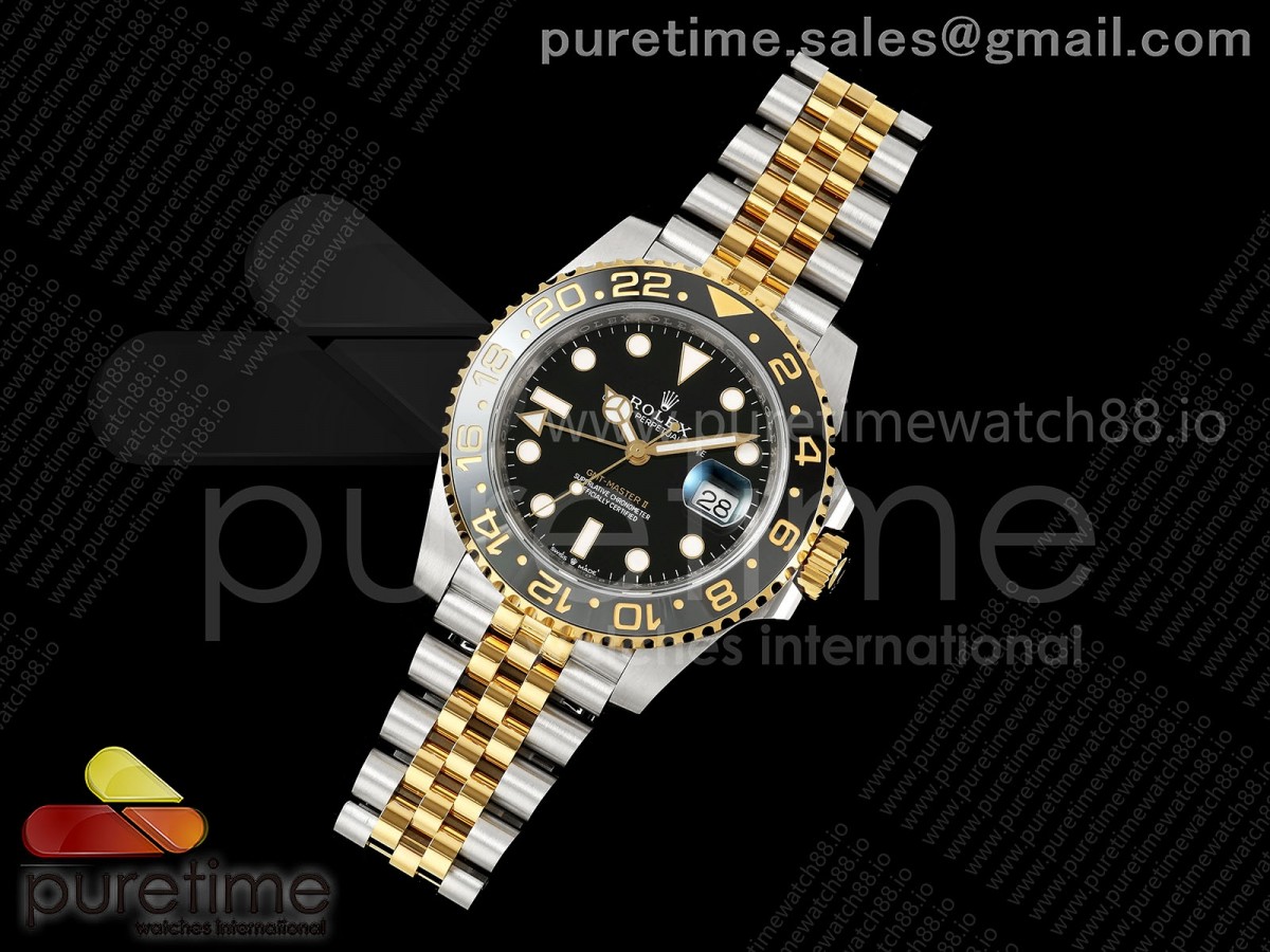 GMT-Master II 126713 GRNR Black/Gray Ceramic WF Best Edition Black Dial on Bracelet JH3285 CHS (169g)