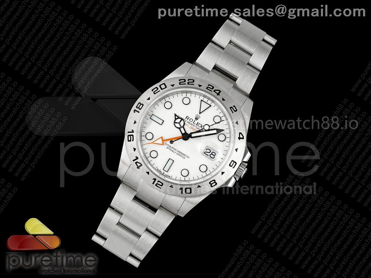 Explorer II 42mm 226570 904L SS QF 1:1 Best Edition White Dial on Bracelet JH3285-2 (Free Sprung)